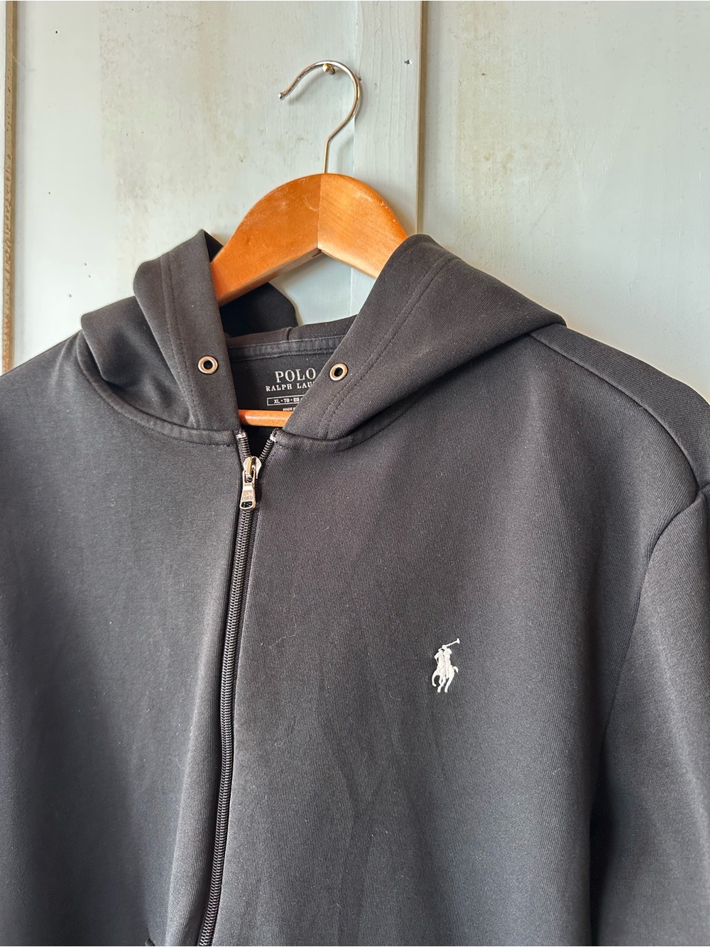 Polo Ralph Lauren Black Double-Knit Full-Zip Hoodie - Picture 8 of 13